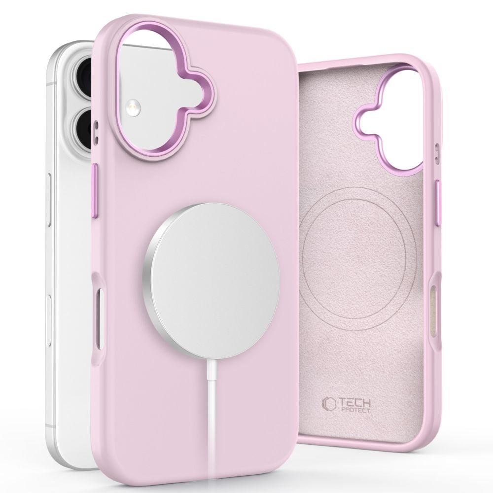 TECH-PROTECT SILIKONDECKEL PURE MAGSAFE IPHONE 16 PINK PERLE