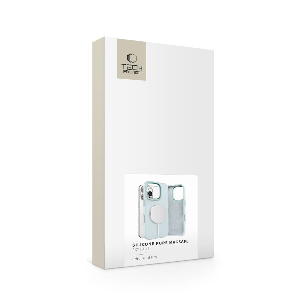 TECH-PROTECT SILIKONDECKEL PURE MAGSAFE IPHONE 16 PRO HIMMELBLAU