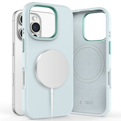 TECH-PROTECT SILIKONDECKEL PURE MAGSAFE IPHONE 16 PRO HIMMELBLAU