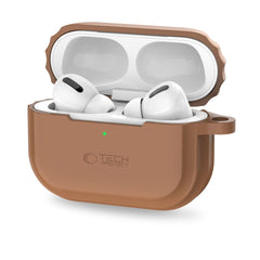 TECH-PROTECT SILIKONHÜLLE MIT SEIL FÜR APPLE AIRPODS PRO 1 / 2 SCHOKOLADENBRAUN