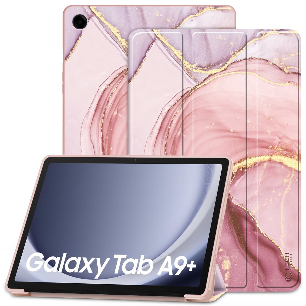 SCHUTZHÜLLE / HÜLLE FÜR SAMSUNG GALAXY TAB A9+ PLUS 11.0 X210 / X215 / X216 TECH-PROTECT SMARTCASE MARMOR