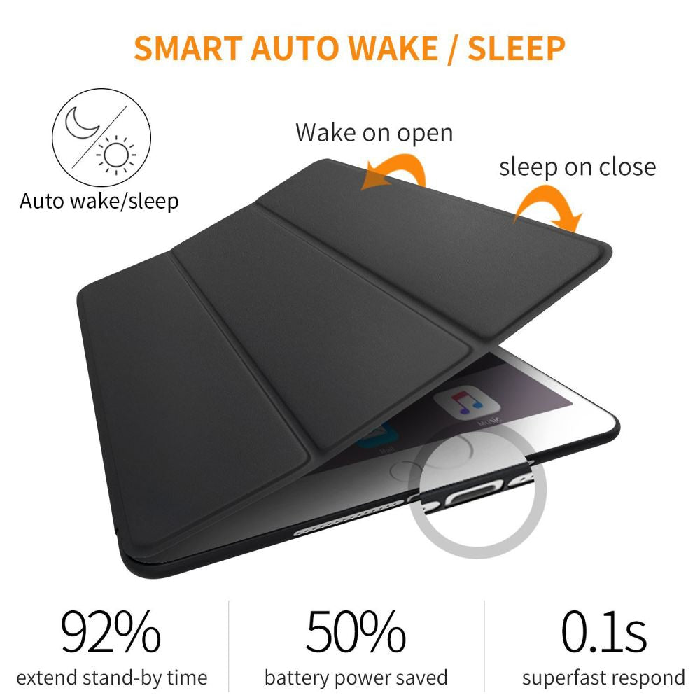 HÜLLE / COVER FÜR IPAD 9.7 5 / 6 / 2017-2018 TECH-PROTECT SMARTCASE SCHWARZ