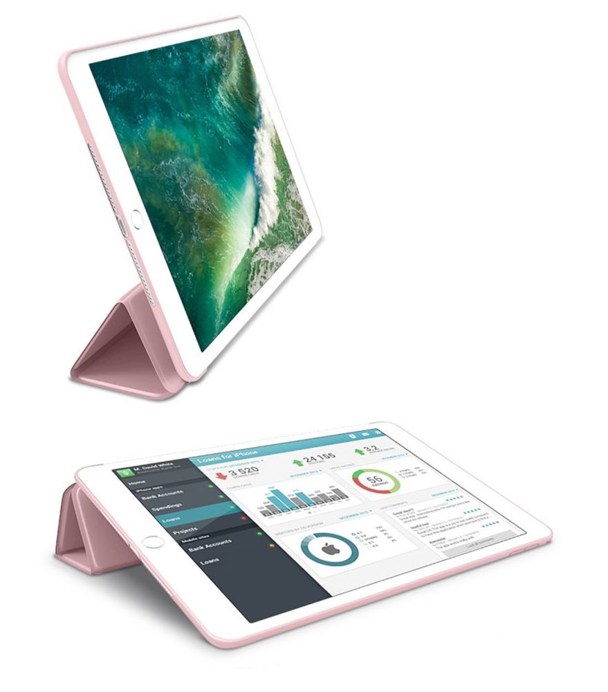 HÜLLE / COVER FÜR IPAD 9.7 5 / 6 / 2017-2018 TECH-PROTECT SMARTCASE ROSÉ GOLD