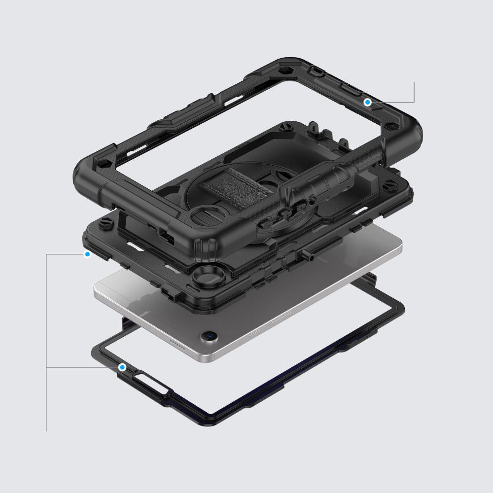 SCHUTZHÜLLE / HÜLLE FÜR SAMSUNG GALAXY TAB A9+ PLUS 11.0 X210 / X215 / X216 TECH-PROTECT SOLID360 SCHWARZ
