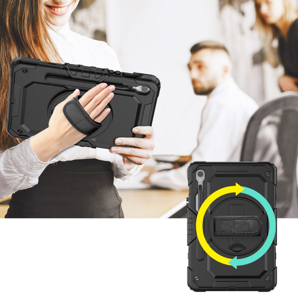 SCHUTZHÜLLE / HÜLLE FÜR SAMSUNG GALAXY TAB S9 FE / S10 FE 10.9 X510 / X516B / X520 / X526 TECH-PROTECT SOLID360 SCHWARZ