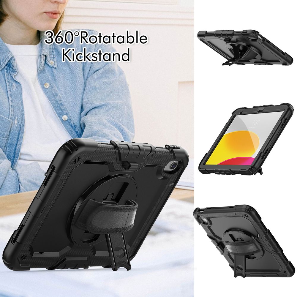 HÜLLE / COVER FÜR IPAD 10,9” 10 / 2022 / 11” 11 / 2025 TECH-PROTECT SOLID360 SCHWARZ