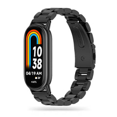 METALLARMBAND FÜR XIAOMI MI BAND 8 / 9 / NFC DOOP EDELSTAHL SCHWARZ