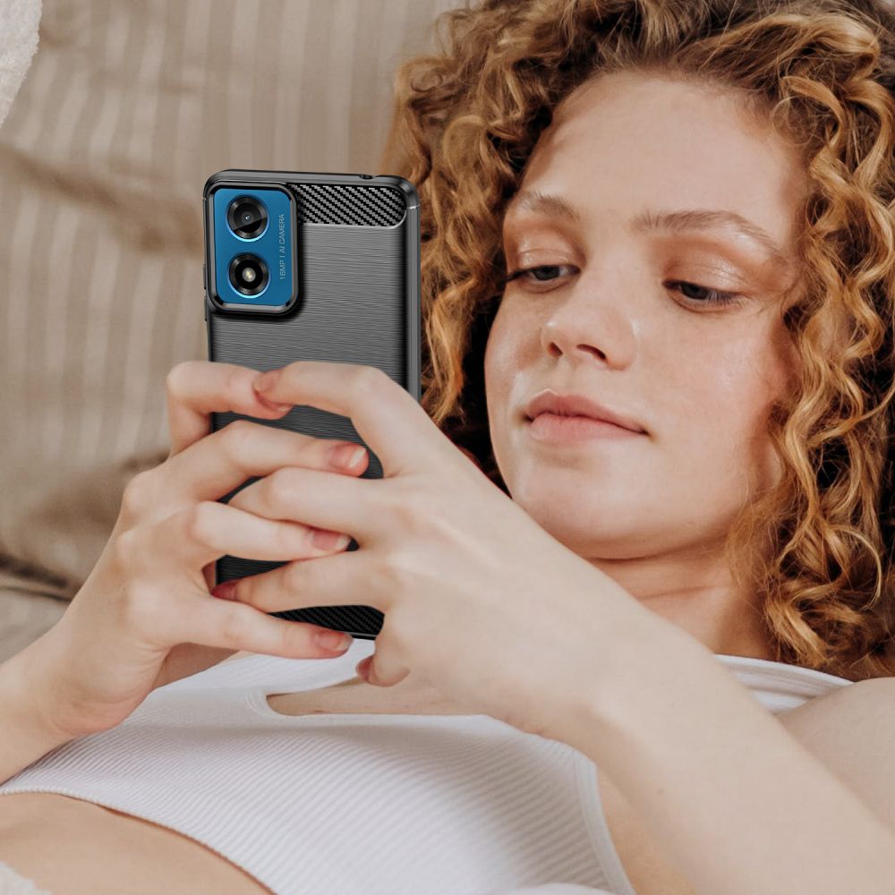 TECH-PROTECT TPUCARBON HÜLLE MOTOROLA MOTO G24 / G24 POWER / G04 SCHWARZ