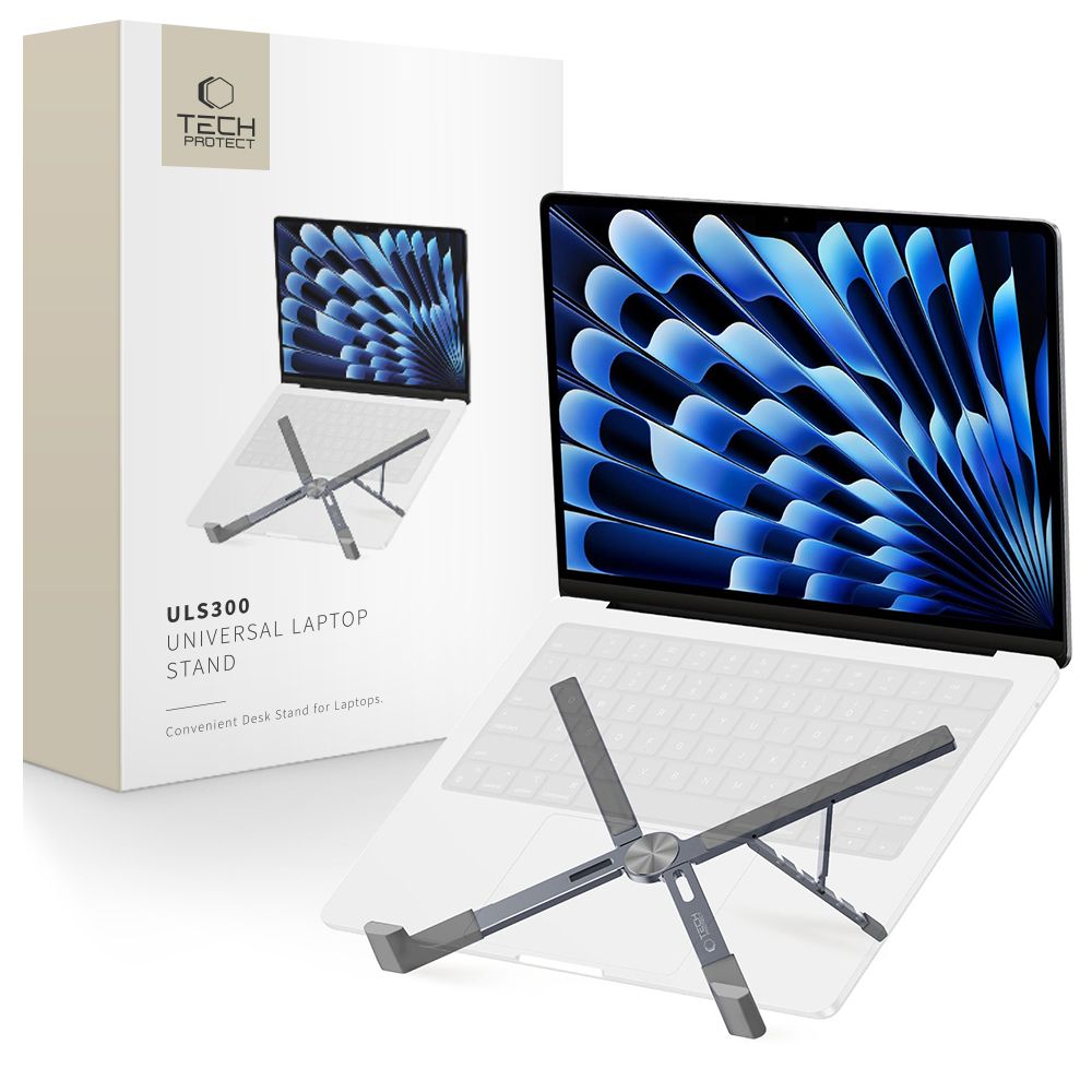 UNIVERSALER STAND FÜR MACBOOK TECH-PROTECT ULS300 UNIVERSAL LAPTOP STAND GRAU