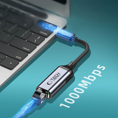 TECH-PROTECT ULTRABOOST ADAPTER USB 3.0 ZU ETHERNET RJ45 1000MBPS SCHWARZ