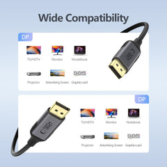 TECH-PROTECT ULTRABOOST KABEL DISPLAYPORT ZU DISPLAYPORT 1.4 4K 60HZ 200CM SCHWARZ