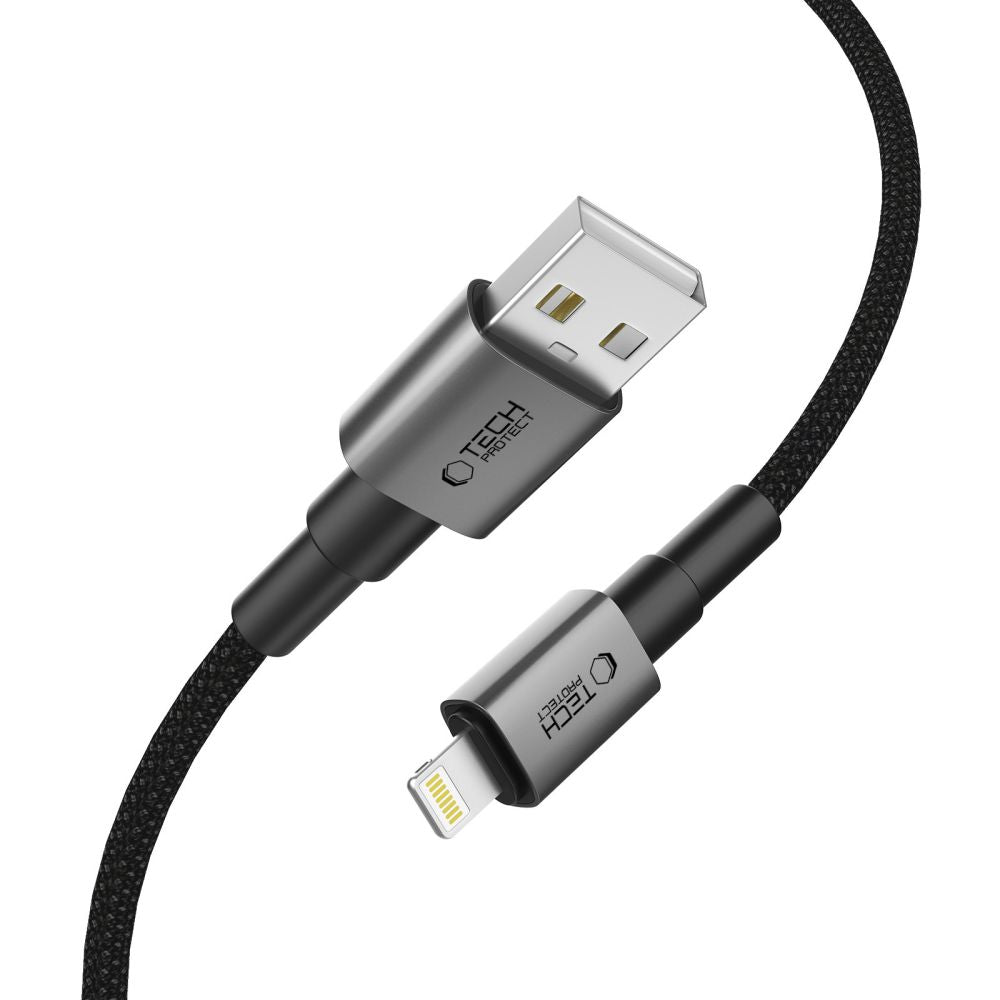 TECH-PROTECT ULTRABOOST DNA LIGHTNING-KABEL 15W/2.4A 200CM EISEN-GRAU