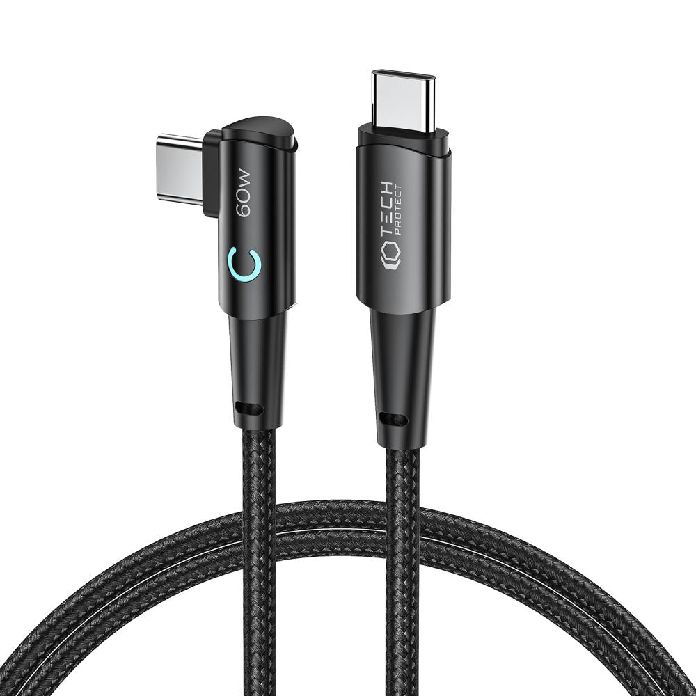 KABEL TECH-PROTECT ULTRABOOST ”L” TYPE-C KABEL 60W/6A 100CM GRAU