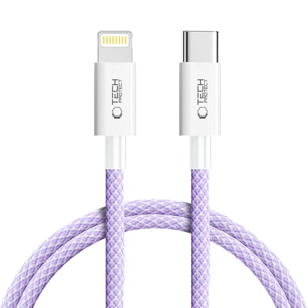 TECH-PROTECT ULTRABOOST LITE LIGHTNING-KABEL PD27W/3A 100CM MAUVE