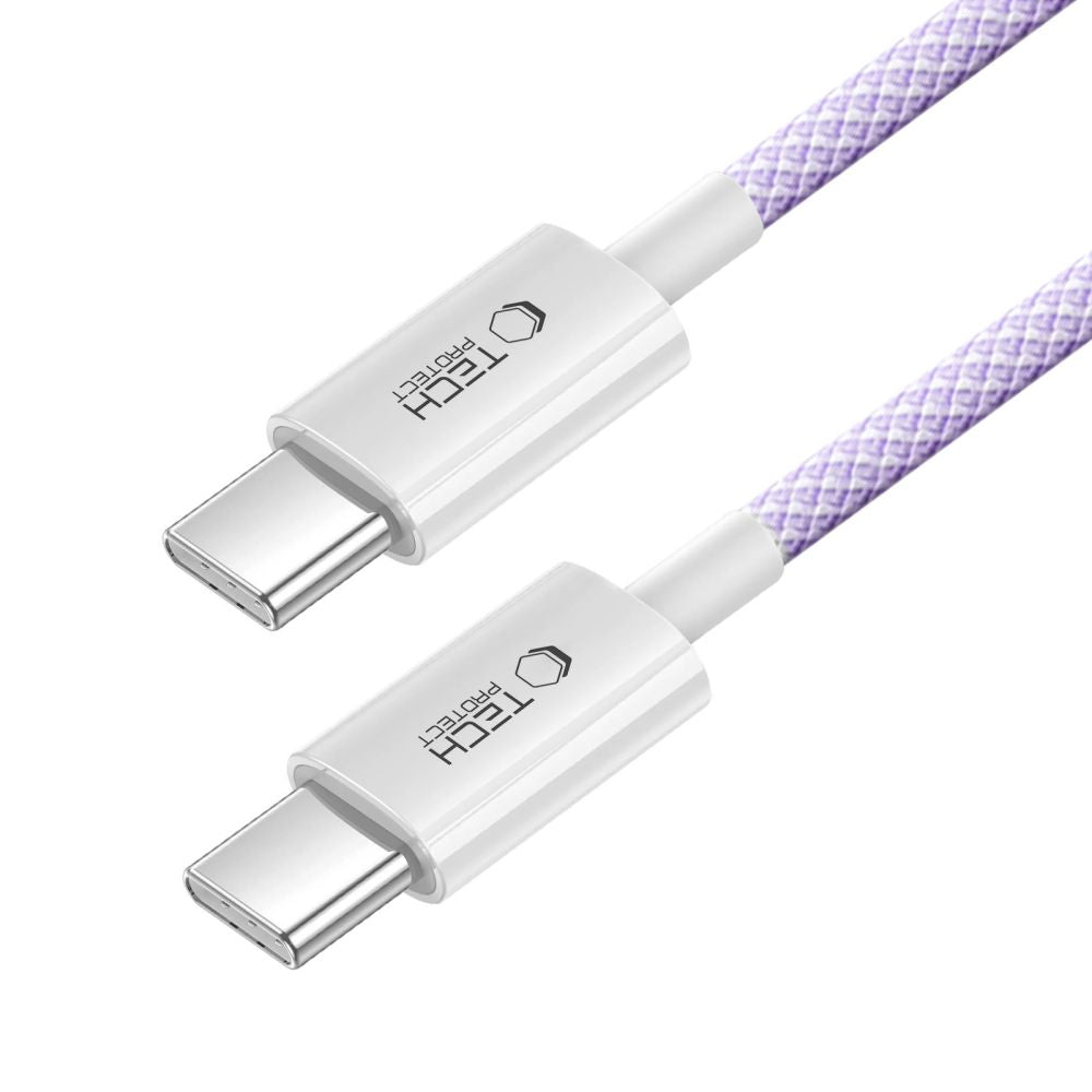 TECH-PROTECT ULTRABOOST LITE TYPE-C KABEL PD60W/3A 100CM MAUVE