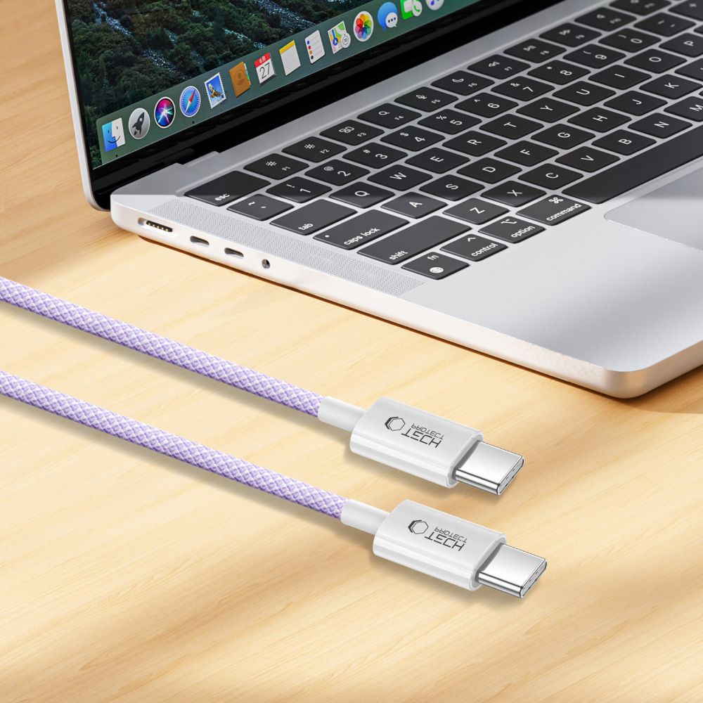 TECH-PROTECT ULTRABOOST LITE TYPE-C KABEL PD60W/3A 100CM MAUVE