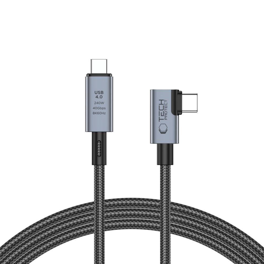 KABEL TECH-PROTECT ULTRABOOST MAX "L" USB 4.0 8K 40GBPS TYPE-C KABEL PD240W 150CM GRAU