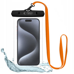 WASSERDICHTE HÜLLE TECH-PROTECT UWC7 UNIVERSAL WASSERDICHTE HÜLLE 6,9 ZOLL SCHWARZ/ORANGE