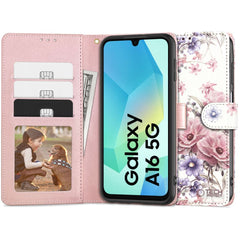 TECH-PROTECT HÜLLE WALLET GALAXY A16 4G / 5G BLÜTENBLÜTE