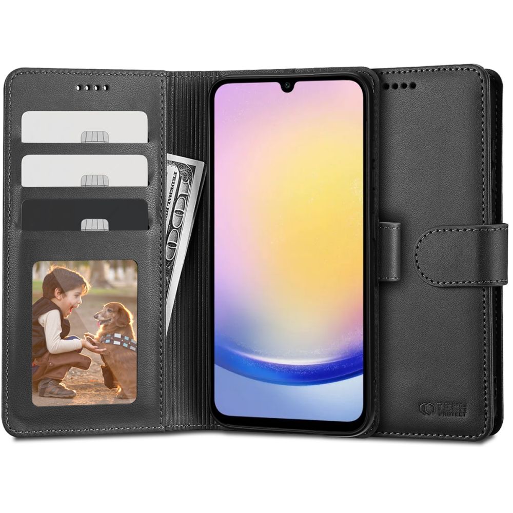 TECH-PROTECT WALLET BUCHDECKEL GALAXY A25 5G SCHWARZ
