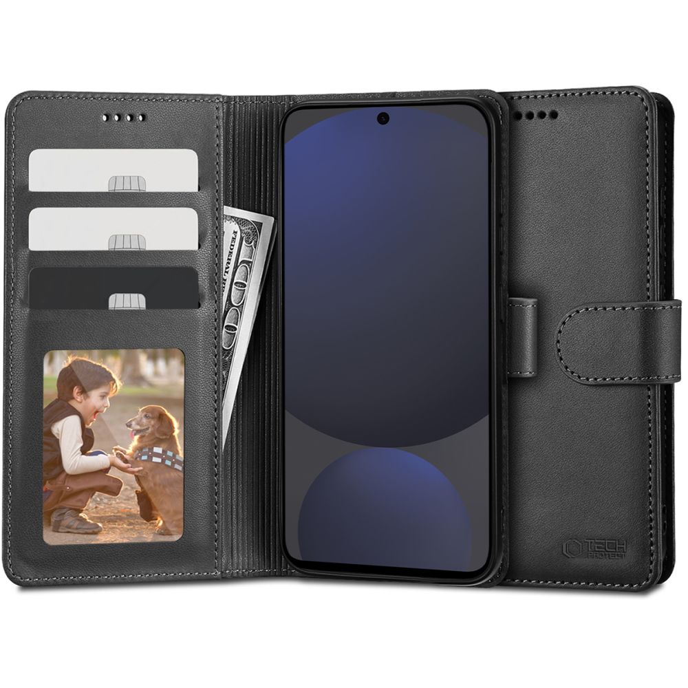 TECH-PROTECT HÜLLE WALLET GALAXY S24 FE SCHWARZ