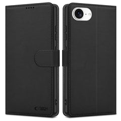 TECH-PROTECT HÜLLE WALLET IPHONE 16E MATTE SCHWARZ