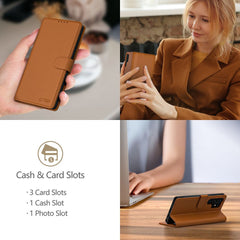 TECH-PROTECT HÜLLE WALLET IPHONE 16E SADDLE BROWN