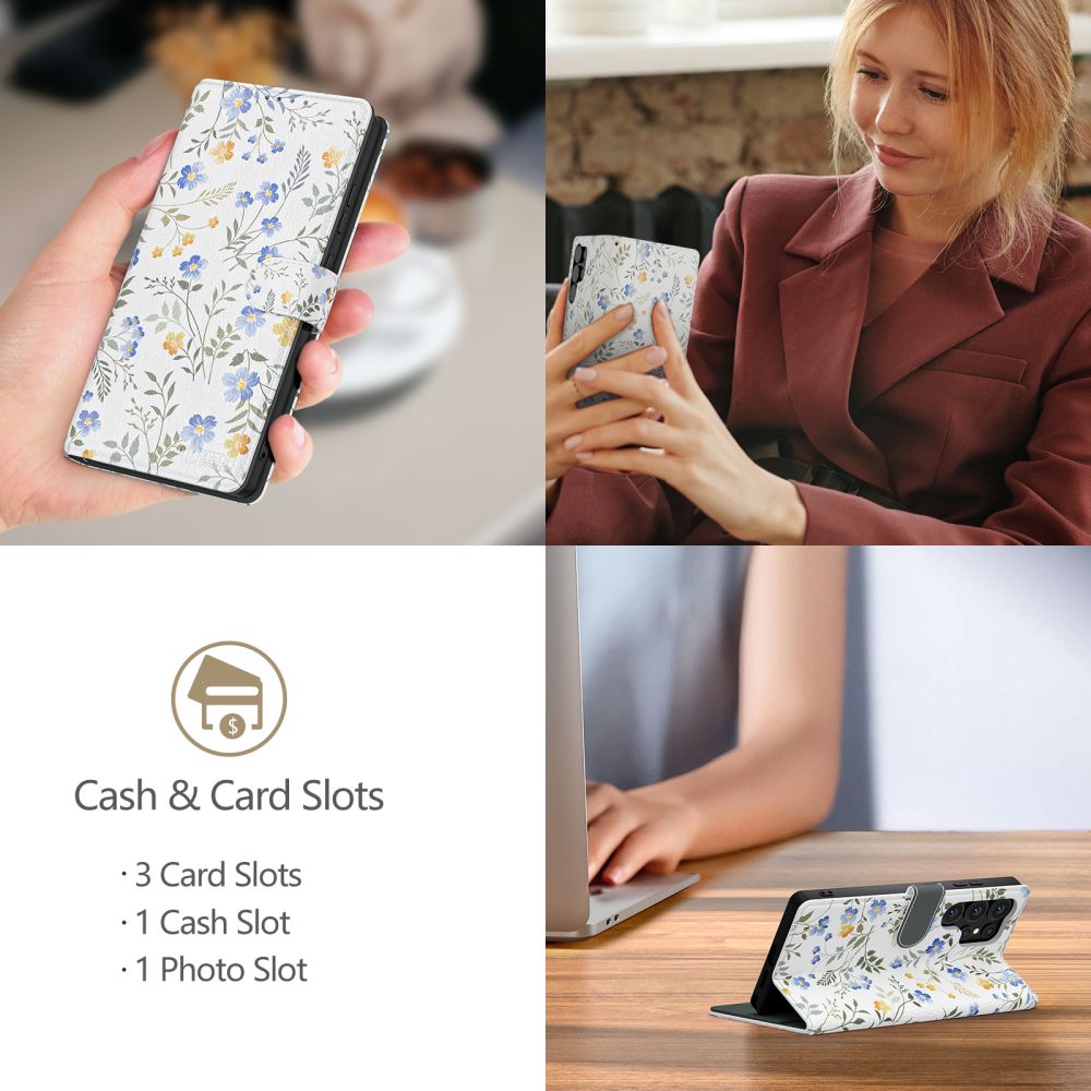 TECH-PROTECT WALLET IPHONE 16E FRÜHLINGSBLUMEN
