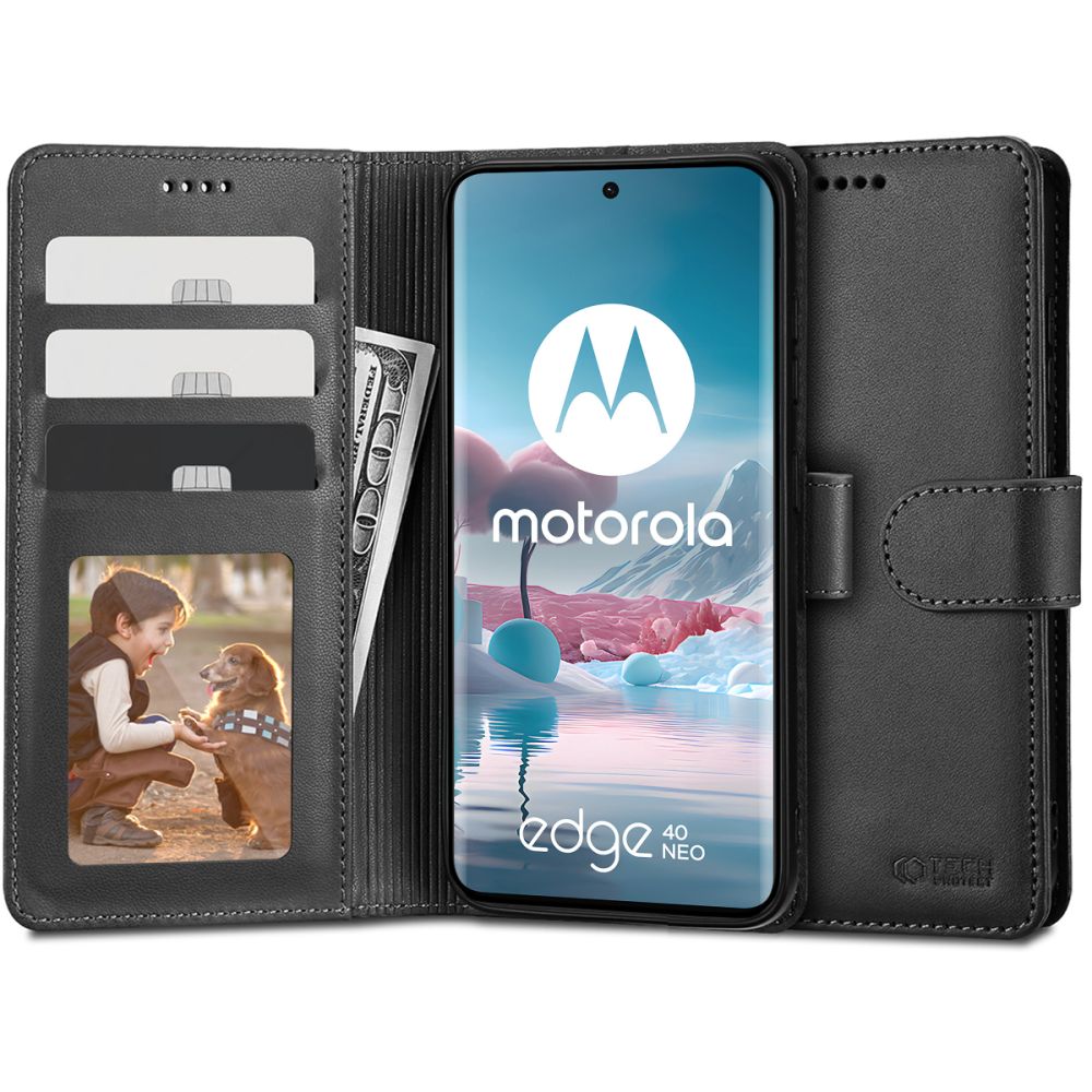 TECH-PROTECT WALLET BUCHDECKEL MOTOROLA EDGE 40 NEO SCHWARZ