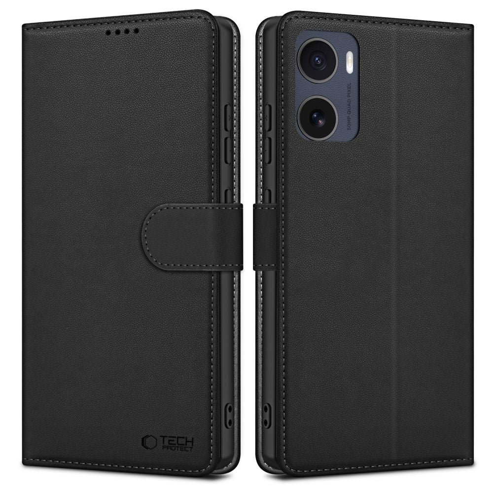 TECH-PROTECT HÜLLE WALLET MOTOROLA MOTO G05 / E15 MATTE SCHWARZ