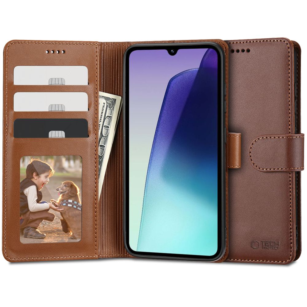TECH-PROTECT HÜLLE WALLET XIAOMI REDMI 14C / POCO C75 BRAUN