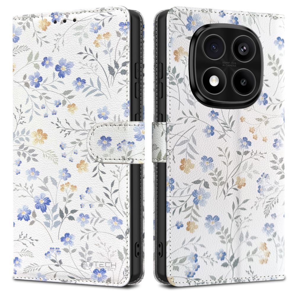 TECH-PROTECT HÜLLE WALLET XIAOMI REDMI NOTE 14 PRO 5G / PRO+ PLUS 5G / POCO X7 5G FRÜHLINGSBLUMEN